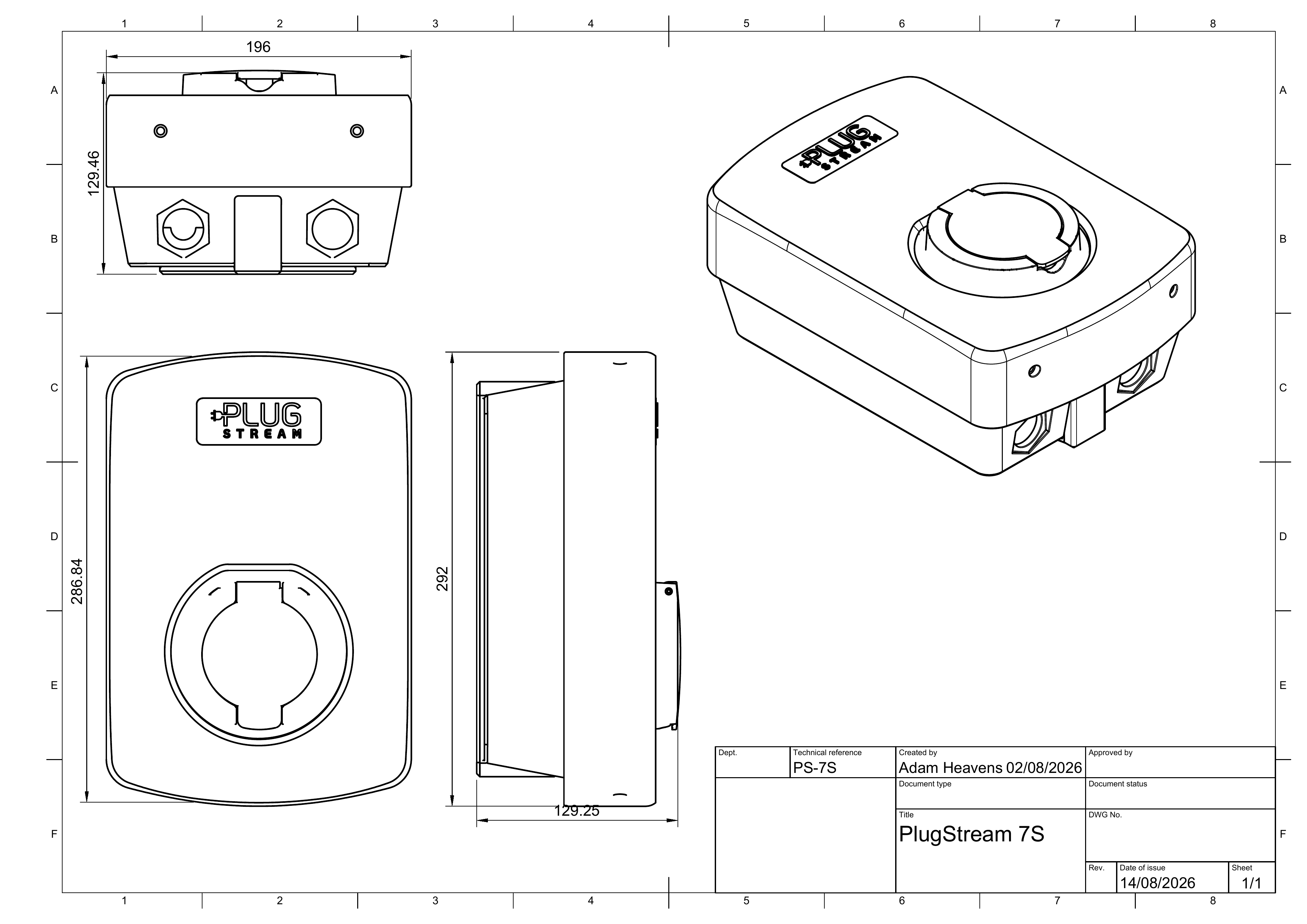Approved PlugStream 7S PS-7S external arrangement drawing